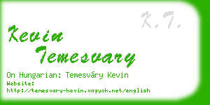 kevin temesvary business card